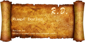 Rumpf Dorisz névjegykártya
